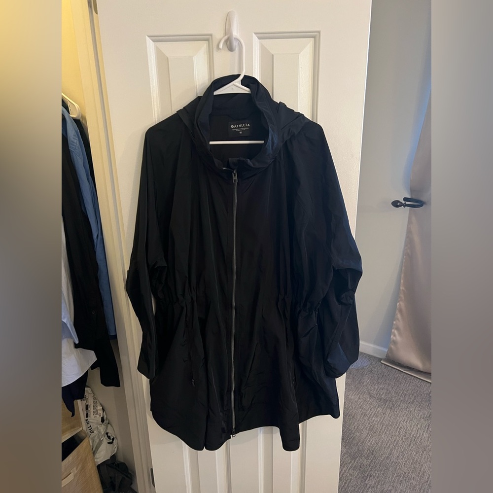 1X Black Athleta Drip Drop Rain Jacket. Never worn.
